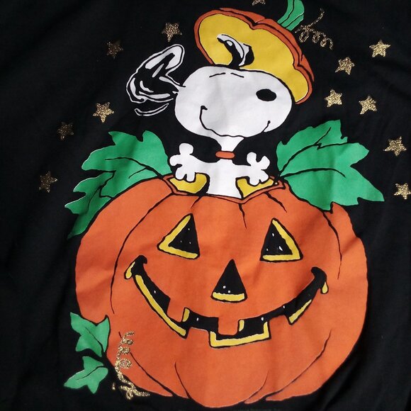 Vintage Peanuts Snoopy Halloween Pumpkin Crewneck Sweatshirt - Picture 1 of 7
